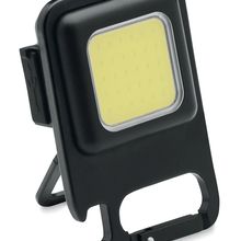 Luz COB Portátil Recargable Abrebotellas Negro