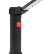 Luz de trabajo recargable con base magnética Negro