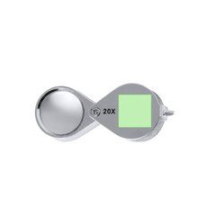 Lupa plegable 20x de metal con estuche | Area 1 | 15 x 15