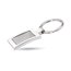 Lujoso llavero rectangular en caja Plata Brillo