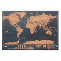Mapamundi para Rascar 42x30cm Beige