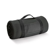 Manta polar con asa Negro