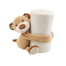 Manta infantil polar con sujeción de tierno osito de peluche Oso