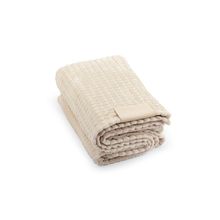 Manta de poliéster reciclado Beige