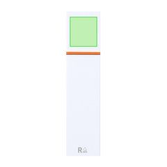 Marcador fluorescente de ABS reciclado | Area 1 | 20 x 22