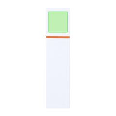 Marcador fluorescente de ABS reciclado | Area 2 | 20 x 22