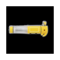 Martillo de emergencia con linterna | Lateral | 46 x 20