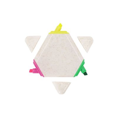 Marcador fluorescente triple