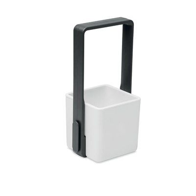 Maceta interior PP con luz LED Blanco