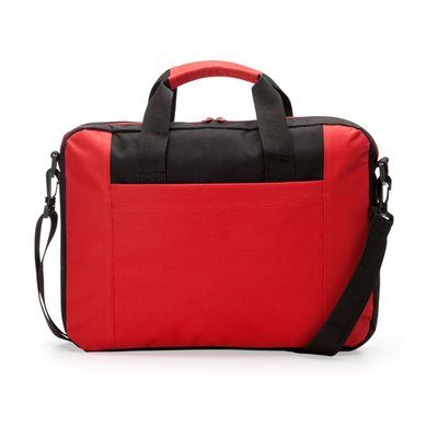 Maletín portaordenador con bolsillo exterior Rojo