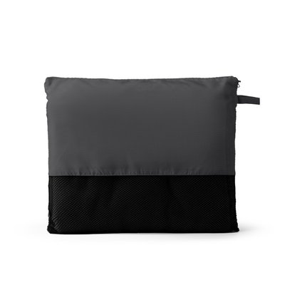 Manta de forro polar con funda Negro