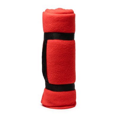Manta polar anti-pilling con asa Rojo