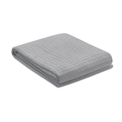 Manta textura Waffle de Algodón 350g Gris