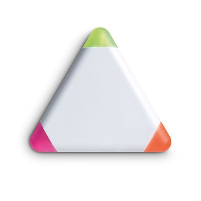 Marcador 3 Colores Triangular Blanco