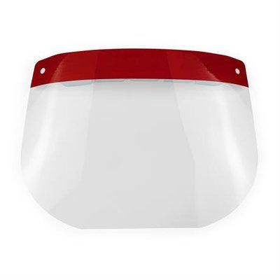 Máscara facial con pantalla PET Rojo UNICA