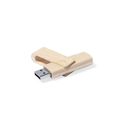 Memoria USB 16GB con clip giratorio de madera