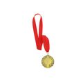 Medalla metálica dorada