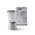 Medidor de bebidas de acero inox.