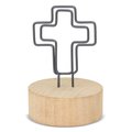 Memo Clip Cruz con Base de Madera