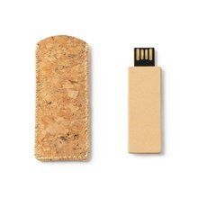Memoria USB de cartón y funda de corcho Crudo 16 Gb