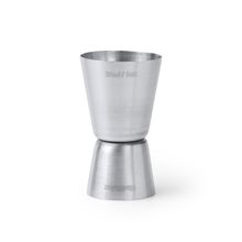 Medidor de bebidas de acero inox. Plata