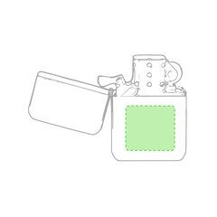 Mechero metálico personalizado estilo Zippo americano | En el cuerpo del encendedor | 25 x 25