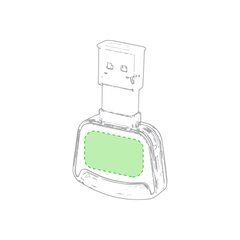 Memoria USB 16GB diseño llave coche | Centrado zona negra | 23 x 14