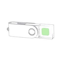 Memoria USB 16GB Giratoria | Cuerpo transparente | 10 x 10