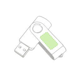 Memoria USB Giratoria 16GB | En la parte metálica cara A | 24 x 13