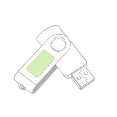 Memoria USB Giratoria 16GB | En la parte metálica cara B | 24 x 13