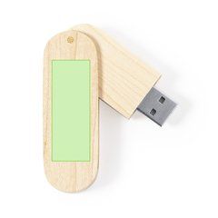 Memoria USB giratoria de madera | Centrado cara A | 40 x 15