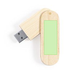 Memoria USB giratoria de madera | Centrado cara B | 40 x 15