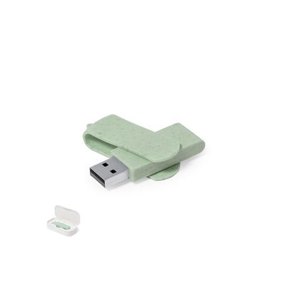 Memoria USB 16GB en caña de trigo con clip giratorio