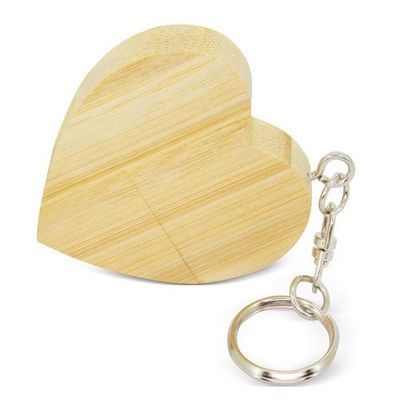 Memoria USB Corazón Bambú 16GB