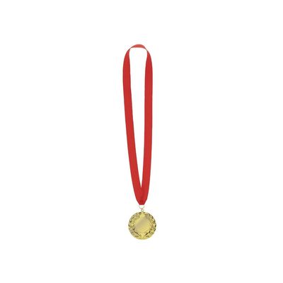 Medalla metálica dorada