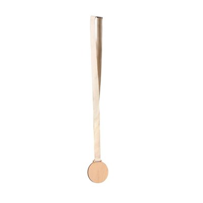 Medalla de bambú con cordón de algodón