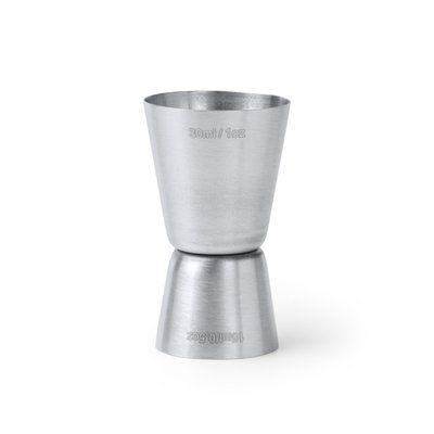 Medidor de bebidas de acero inox. Plata
