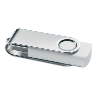 Memoria USB 16GB Clip Giratorio Blanco