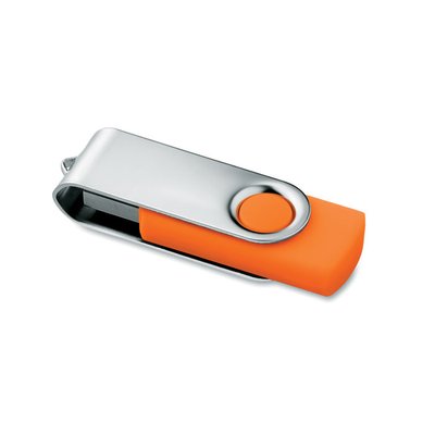 Memoria USB 16GB Clip Giratorio Naranja