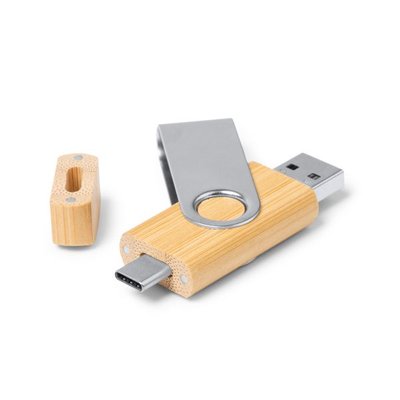 Memoria USB bambú