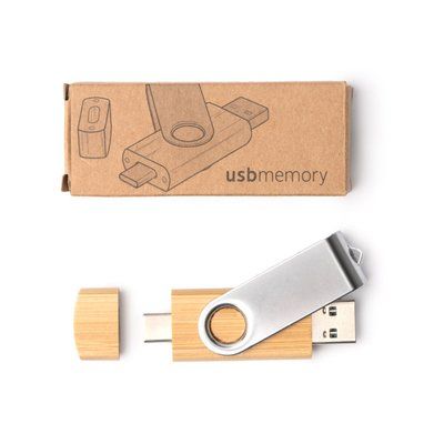 Memoria USB bambú