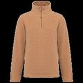 Micropolar 1/4 Cremallera con Bolsillos Camel Heather M