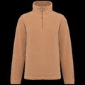 Micropolar 1/4 Cremallera con Bolsillos Camel Heather M