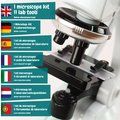 Microscopio educativo con lentes ajustables