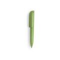 Mini bolígrafo ecológico en colorida caña de trigo con ancho clip Verde