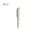Mini bolígrafo ecológico en colorida caña de trigo con ancho clip