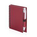 Mini-libreta ecológica de cartón reciclado con boli a juego 8,6x11,7 cm Roj