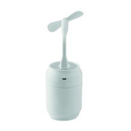 Mini humidificador, ventilador y lámpara Blanco