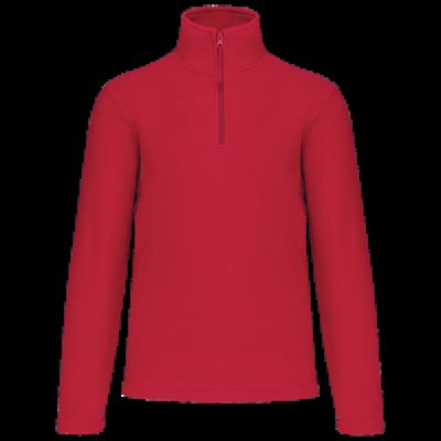 Micropolar 1/4 Cremallera con Bolsillos Red Xl