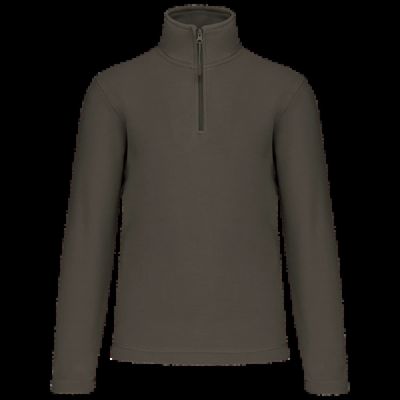 Micropolar 1/4 Cremallera con Bolsillos Green Olive 3Xl